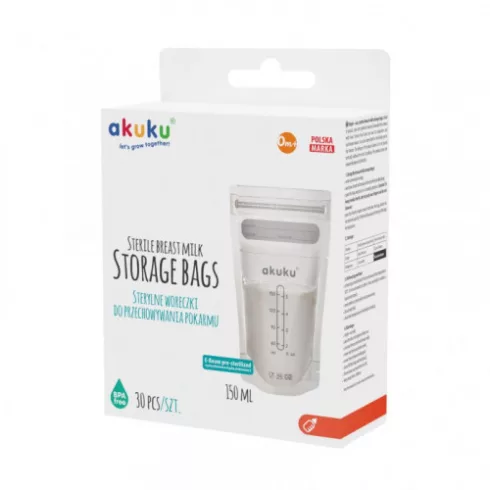 Akuku tejtároló zacskó 150 ml - 30 db 