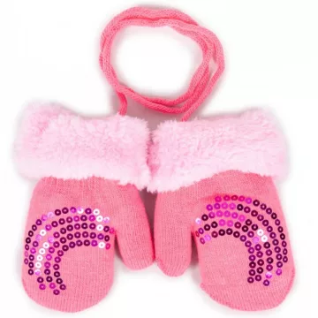 Yo! Bébi téli kesztyű 12 cm - Rózsaszín
