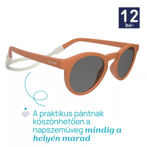  Chicco Napszemüveg 12m+ szilikonpánttal és tükörlencsével - narancs