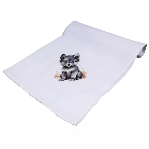 Textil tetra kifogó farkas mintával 140*140cm 