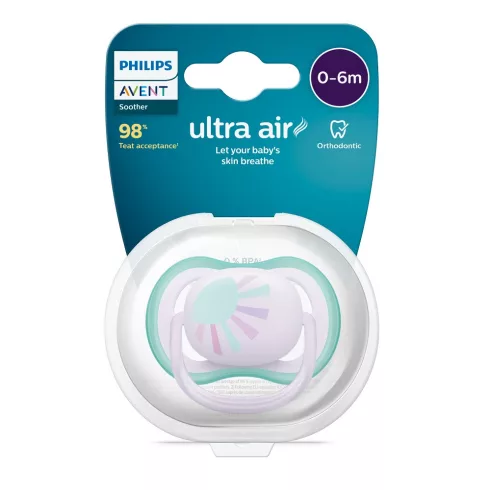 Philips AVENT SCF086/04 Ultra air Játszócumi 0-6hó napocska, 1db