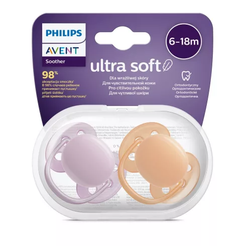 Philips AVENT SCF091/33 Ultra soft Premium Játszócumi 6-18hó neutral lányos, 2 db