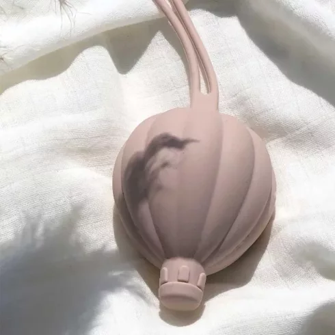 Petu Petu szilikon cumitartó hőlégballon - rózsaszín 