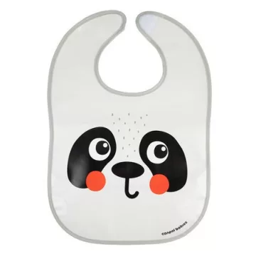 Canpol babies műanyag előke zsebbel - panda