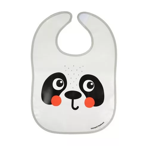 Canpol babies műanyag előke zsebbel - panda