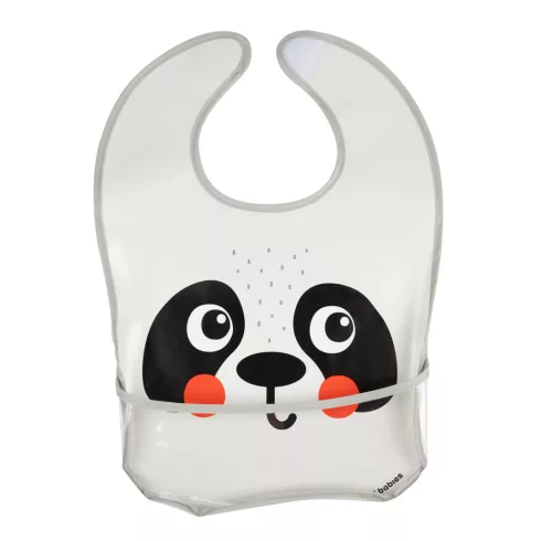 Canpol babies műanyag előke zsebbel - panda