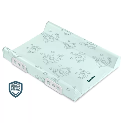 Merev pelenkázó lap 50*70 cm Safety System - menta tengeralattjáró 