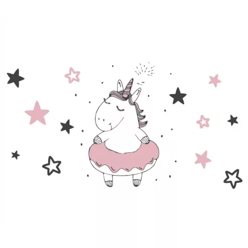 Zopa csúszásgátlós bili - Unicorn Grey/Pink