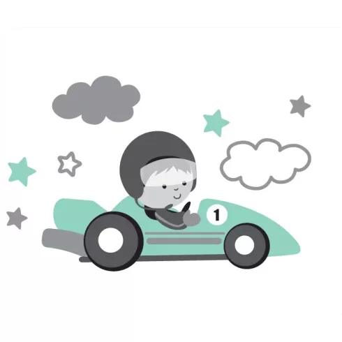 Zopa csúszásgátlós bili - Racer Grey/Mint