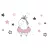Zopa WC szűkítő  - Unicorn Grey/Pink