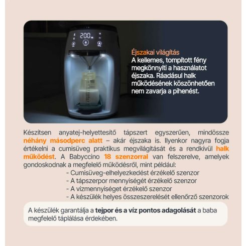 Zopa Babyccino automata tápszerkészítő készülék - Fehér