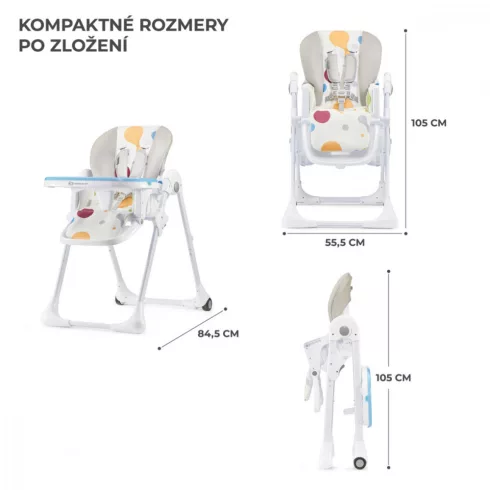 Kinderkraft Yummy multifunkciós etetőszék - pink