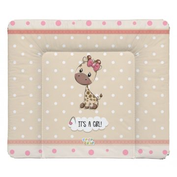   Babastar puha pelenkázó lap 85*75 cm - It's a girl ! zsiráf bézs
