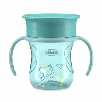   Chicco Perfect  Cup 360° itatópohár 200ml - 12m+ zöld elefánt 