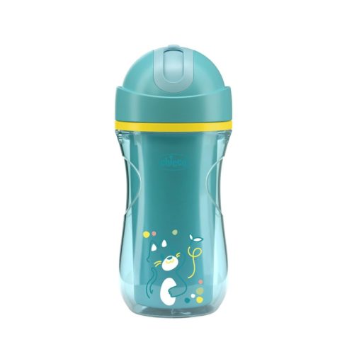 Chicco Sport Cup duplafalú, szívószálas itatókulacs 14m+ cica