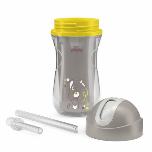 Chicco Sport Cup duplafalú, szívószálas itatókulacs 14m+ nyuszi 