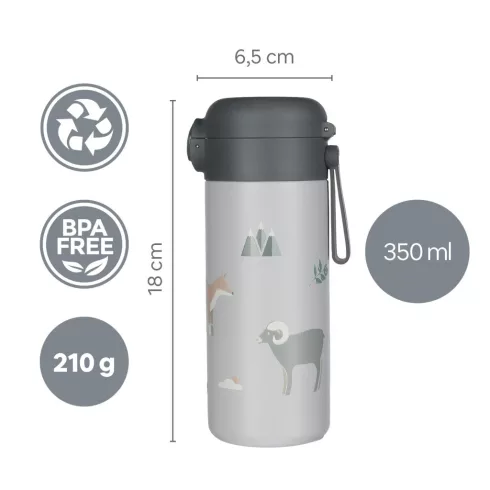 Zopa 350 ml-es termosz szívószállal és szilikon fogantyúval - Mountains