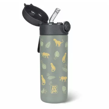   Zopa 350 ml-es termosz szívószállal és szilikon fogantyúval - Wild Gepard