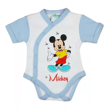 Rövid ujjú baba body Mickey egér mintával (56) - fehér 