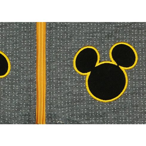 Disney Mickey kapucnis bélelt baba overall 98-os lábfej nélküli