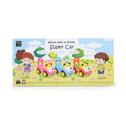 Moni SUPER CAR zenélős bébitaxi kék 18 hó+ 