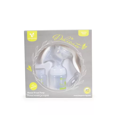 Cangaroo Delicate kézi mellszívó 2 cumisüveggel - fehér 