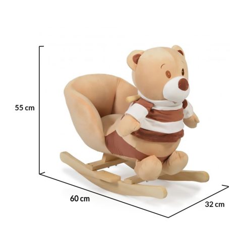 Moni Toys Hintázó maci 60 cm - barna -klón