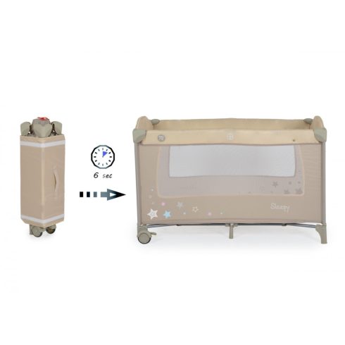 Moni Sleepy multifunkciós utazóágy - bézs