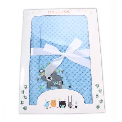 Cangaroo Freya wellsoft takaró 110x80 cm - Maci kék