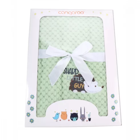 Cangaroo Freya wellsoft takaró 110x80 cm - Sünis zöld