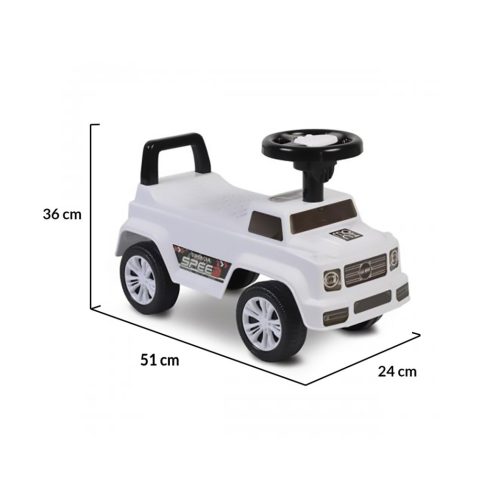 Moni Speed zenélős bébitaxi fehér 18 hó+ 