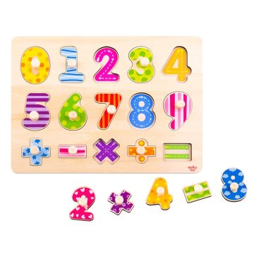 Tooky Toy Fa formaillesztős puzzle - Számok