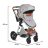 Moni Alma babakocsi + hordozó - Szürke 