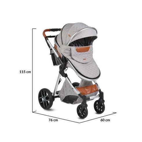 Moni Alma babakocsi + hordozó - Szürke 