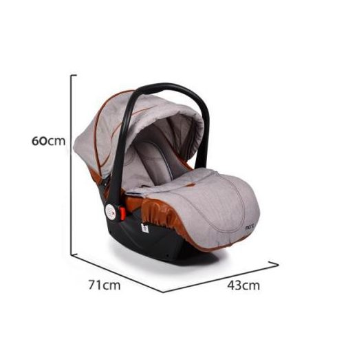 Moni Alma babakocsi + hordozó - Szürke 