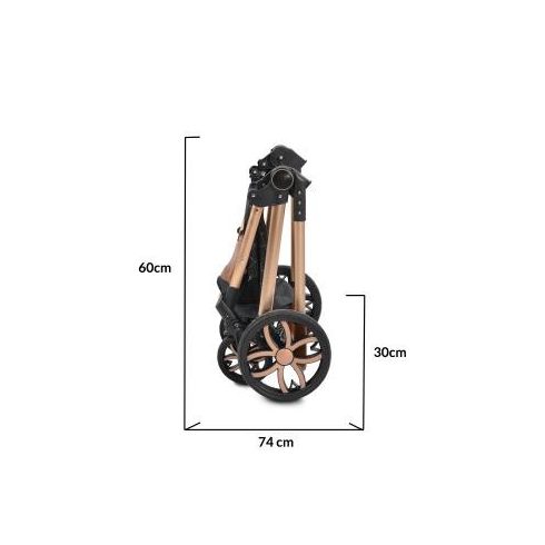 Moni Alma babakocsi + hordozó - Sötét szürke 