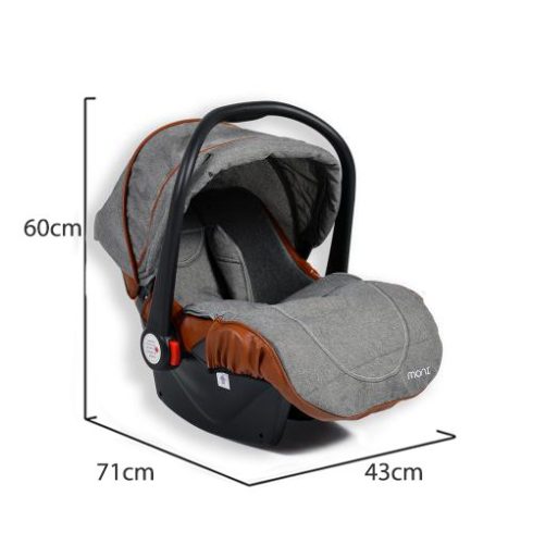 Moni Alma babakocsi + hordozó - Sötét szürke 