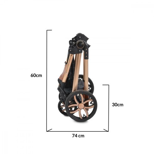 Moni Alma babakocsi + hordozó - Fekete