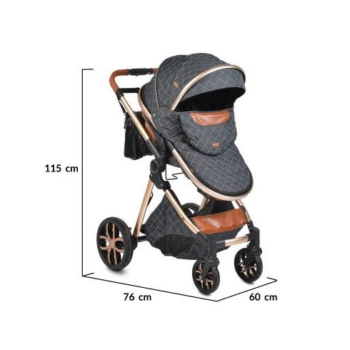 Moni Alma babakocsi + hordozó - Fekete