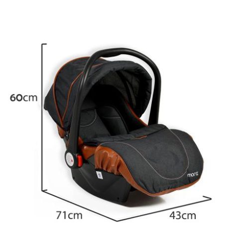 Moni Alma babakocsi + hordozó - Fekete