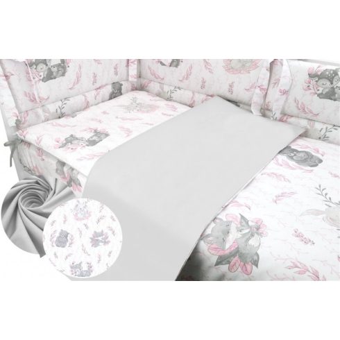 6 részes babaágynemű - Lulu rózsaszín