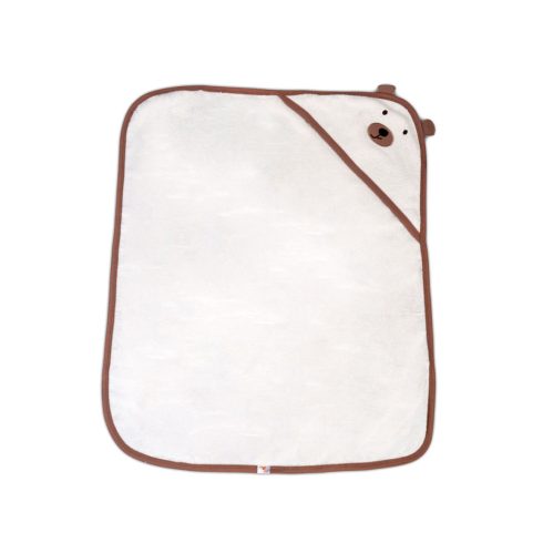 Cangaroo Baloo kapucnis törölköző 70x90 cm - maci , szegés ekrü