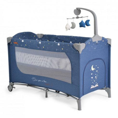 Cangaroo Once upon a time 3 multifunkciós utazóágy - farmerkék 