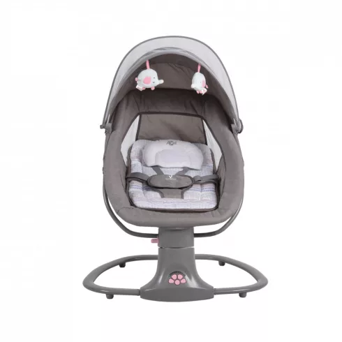 Cangaroo Axel 2 in1 elektromos hinta és pihenőszék - szürke/rózsaszín 