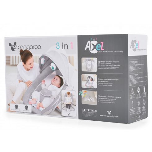 Cangaroo Axel 2 in1 elektromos hinta és pihenőszék - szürke
