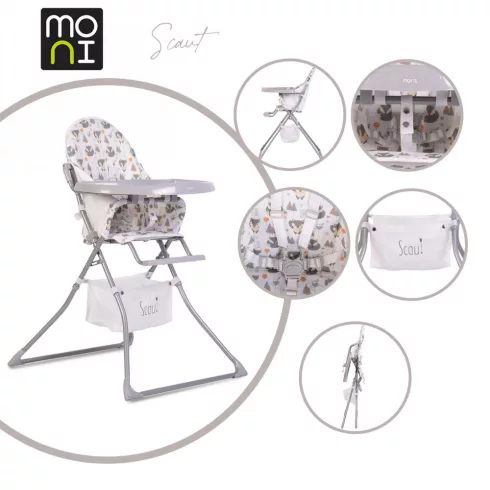 Moni Scaut fix etetőszék - Szürke 