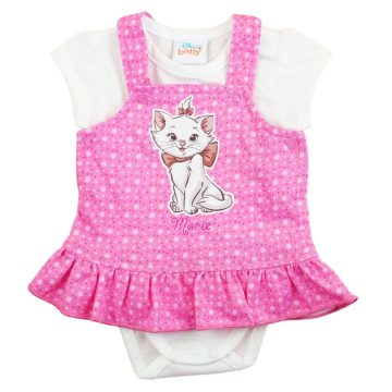   2 részes baba nyári szettt kantáros szoknyával, Marie cica mintával (86)