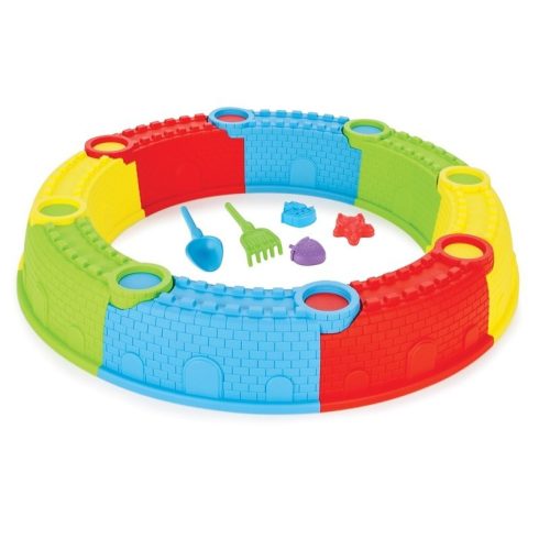 Pilsan Homok kastély építő forma, kiegészítőkkel - Színes