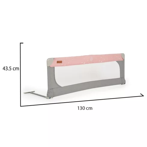 Cangaroo Bed rail leesésgátló 130x43,5 cm - rózsaszín/szürke 
