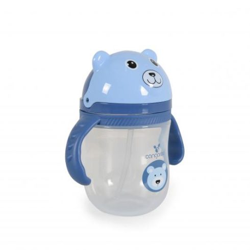 Cangaroo Training Cup with Straw Berry szívószálas pohár 240 ml 6hó+  kék